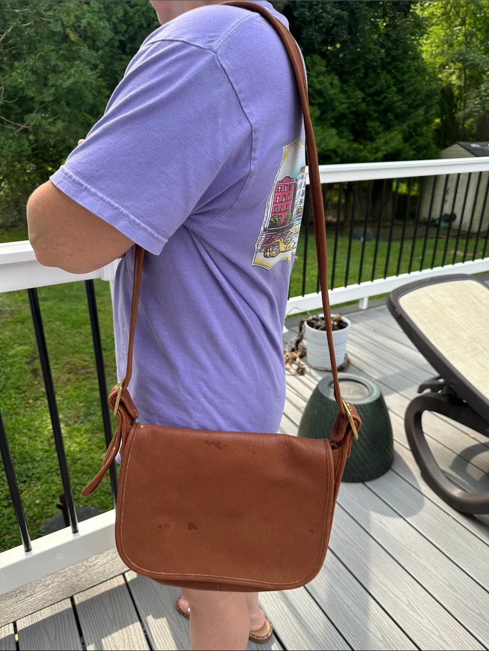 Vintage Coach Patricia's Legacy Black Leather Flap Crossbody Bag 9951